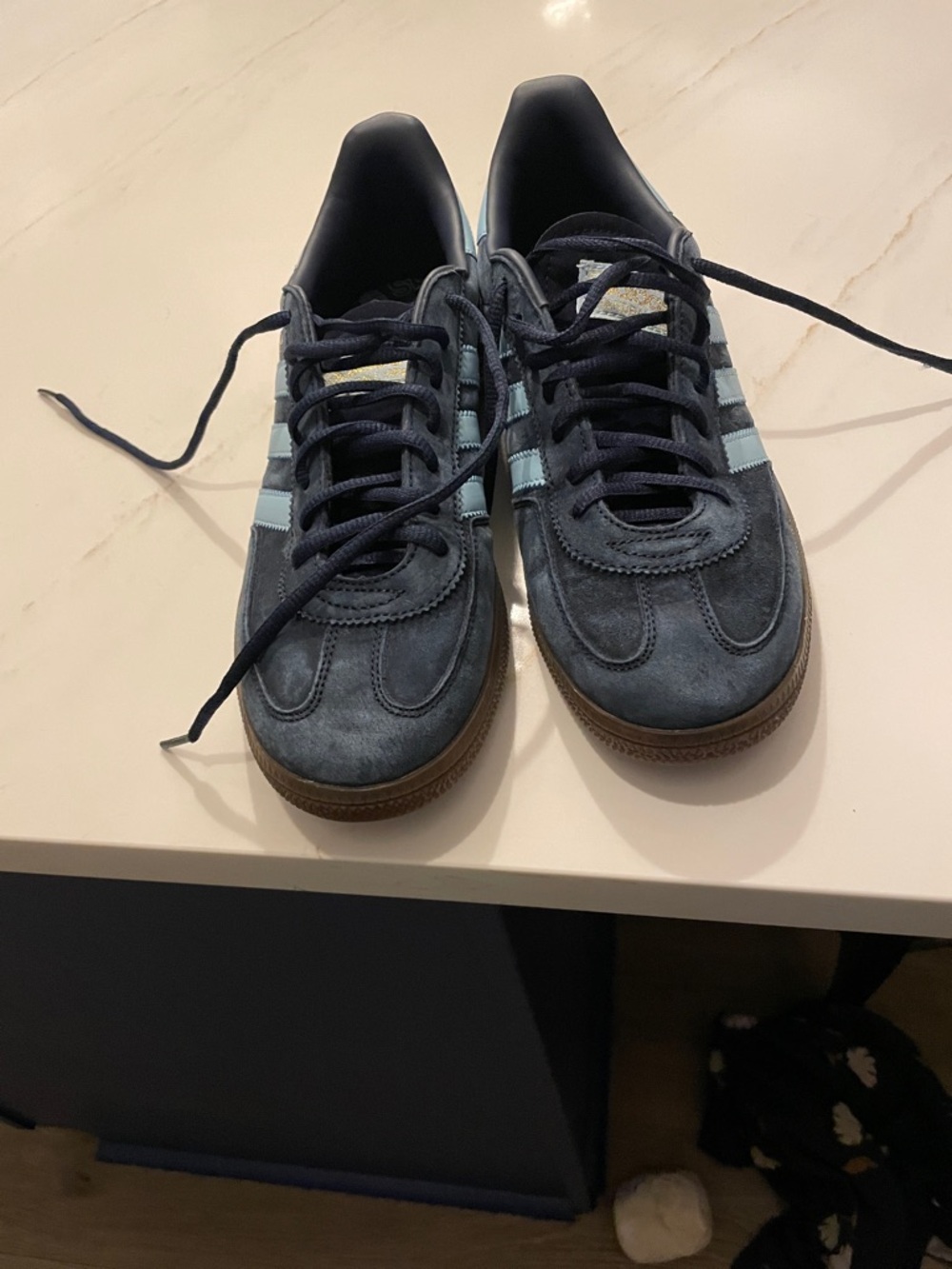 adidas Spezial handball Men’s Navy & Light Blue Suede Sneakers 9.5 great shape - Picture 6 of 6